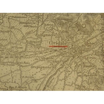 Tolmezzo- Tolmein, mappa WW1 austro-ungherese dItalia. Espenlaub militaria